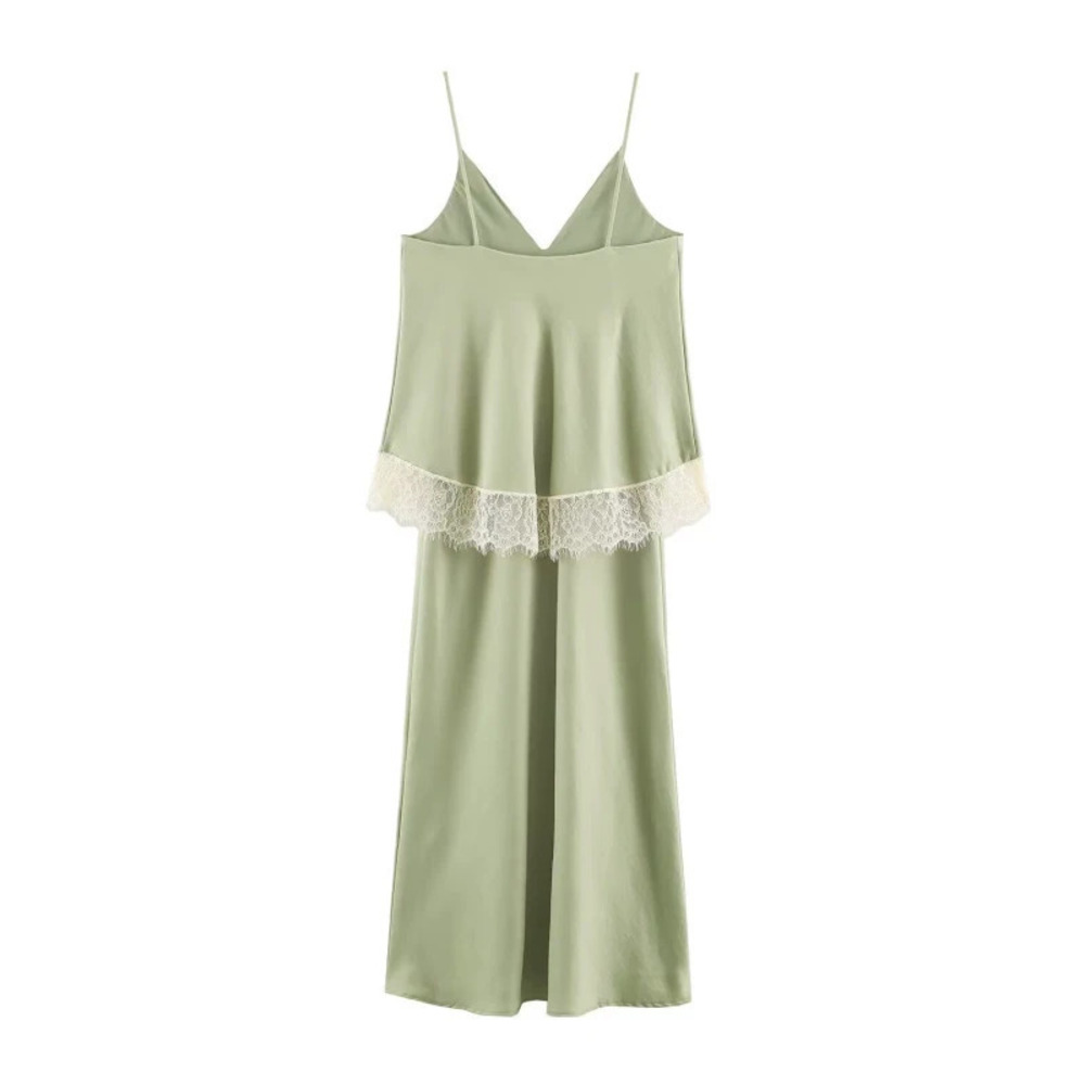 ZARA Best Selling Lace Panel Strappy Dress